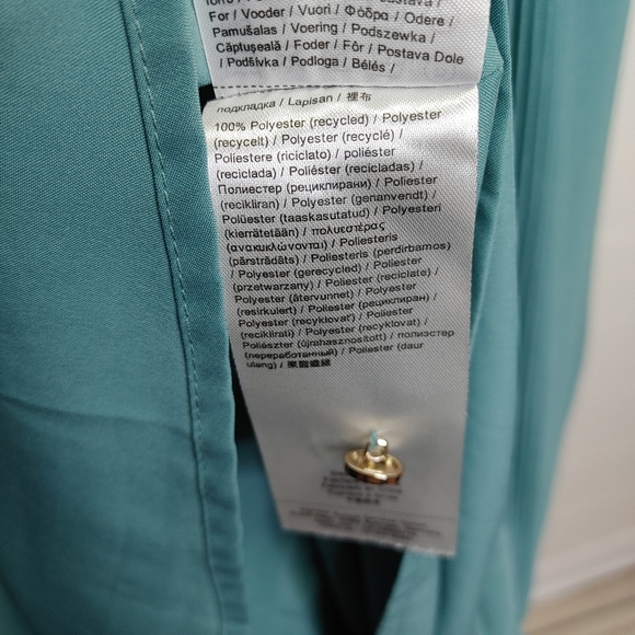 Esprit accordion pleated teal chiffon dress size 14 - Picture 12 of 15